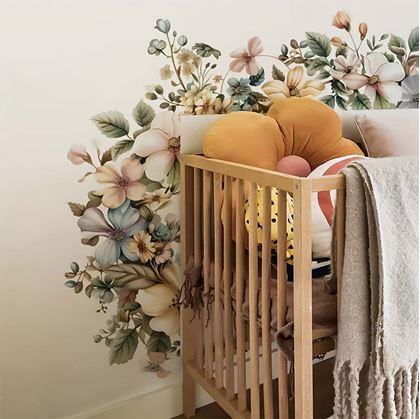 Obrázok z Kvetinová nástenná samolepka