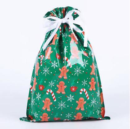 Obrázok z Vianočné darčekové baliace vrecko so šnúrkou - 42x29 cm