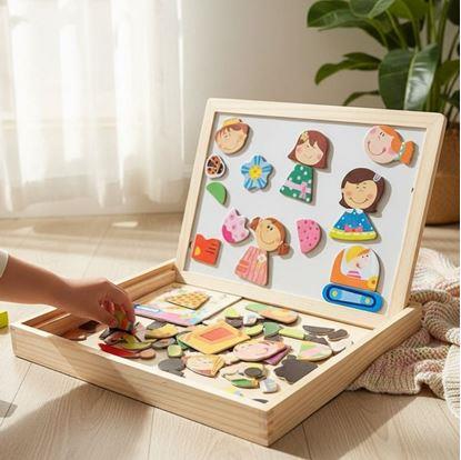 Obrázok Drevená magnetická tabuľka - postavičky