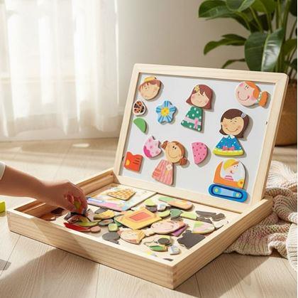 Obrázok z Drevená magnetická tabuľka - postavičky