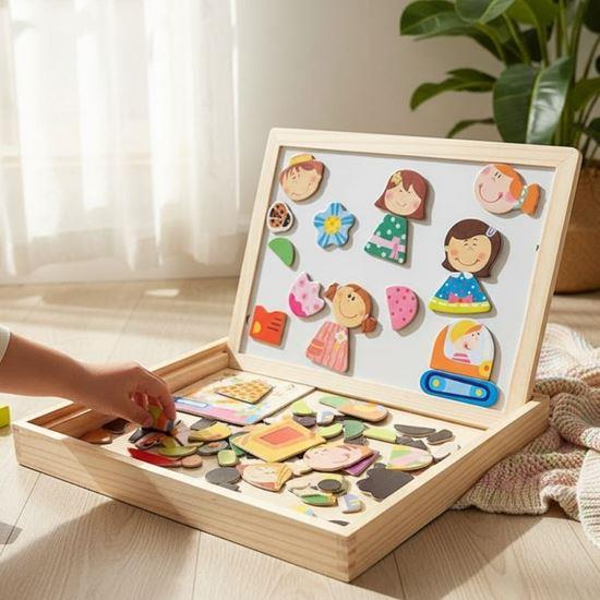 Obrázok z Drevená magnetická tabuľka - postavičky