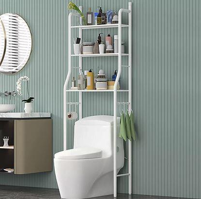 Obrázok Policový regál nad toaletu - biely
