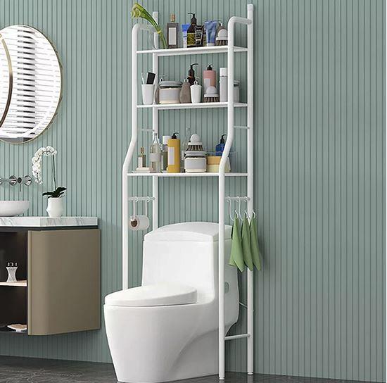 Obrázok z Policový regál nad toaletu - biely