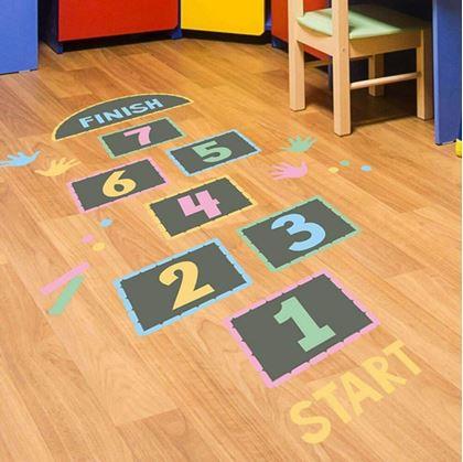 Obrázok z Nálepky na podlahu - skákací panák