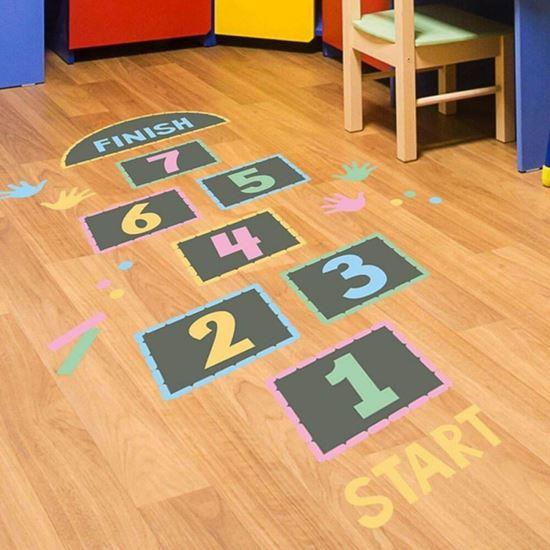 Obrázok z Nálepky na podlahu - skákací panák