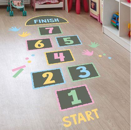 Obrázok z Nálepky na podlahu - skákací panák