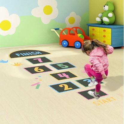 Obrázok Nálepky na podlahu - skákací panák