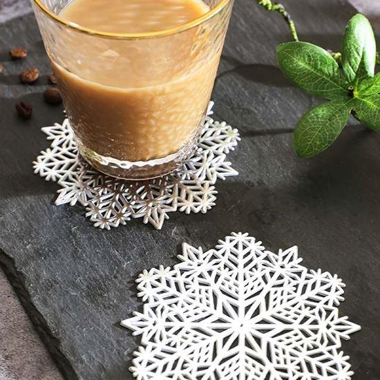 Obrázok z Podtácek snehová vločka  -  strieborná