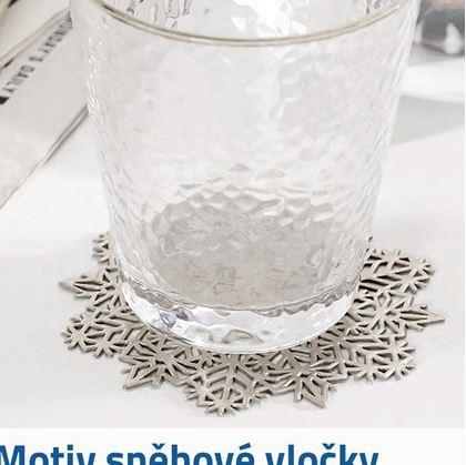 Obrázok z Podtácek snehová vločka  -  strieborná