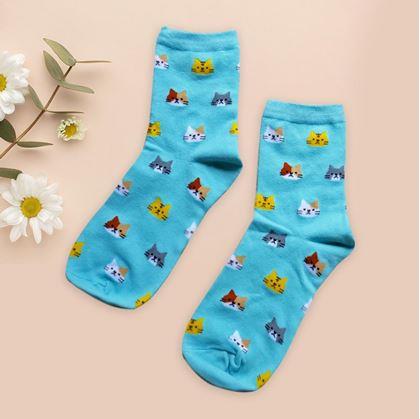 Obrázok z Ponožky s mačkami  -  modré