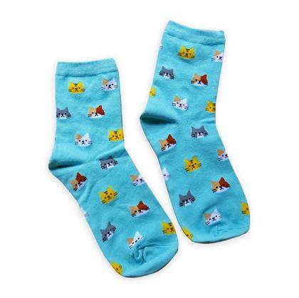 Obrázok z Ponožky s mačkami  -  modré