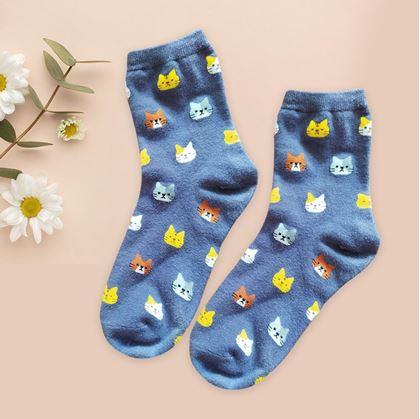 Obrázok z Ponožky s mačkami  -  sivé