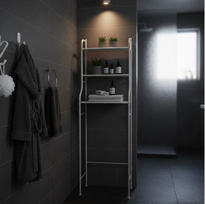 Obrázok z Policový regál nad toaletu - biely