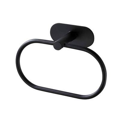 Obrázok z Nalepovací držiak na uteráky kruh - čierny