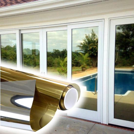 Obrázok z Zrkadlové fólie na okná 200 cm  - zlatá