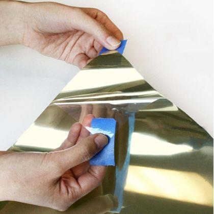 Obrázok z Zrkadlové fólie na okná 200 cm  - zlatá