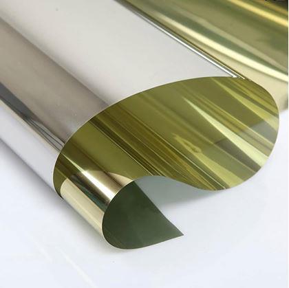 Obrázok z Zrkadlové fólie na okná 200 cm  - zlatá