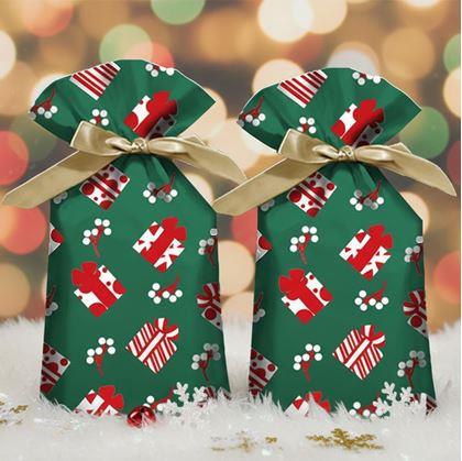 Obrázok z Darčekové sáčky s mašľou 10 ks - L