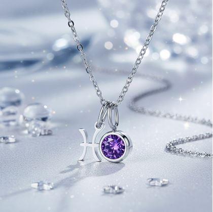 Obrázok z Retiazka s príveskom znamenia zverokruhu - Ryby