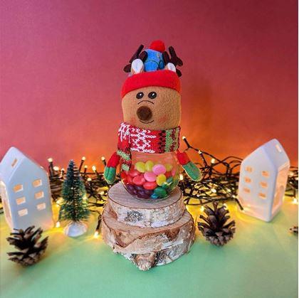 Obrázok z Vianočná dóza na sladkosti -  sobík