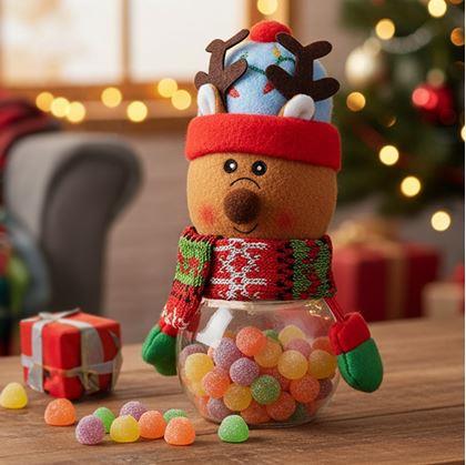 Obrázok z Vianočná dóza na sladkosti -  sobík