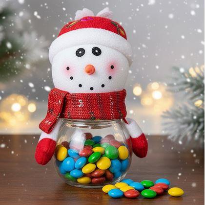 Obrázok z Vianočná dóza na sladkosti -  snehuliak