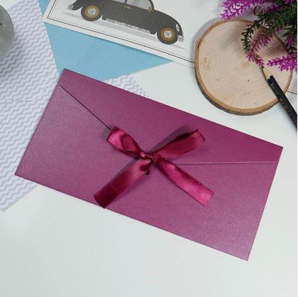 Obrázok z Darčeková obálka so stužkou -  bordó