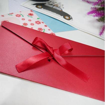 Obrázok z Darčeková obálka so stužkou -  červená