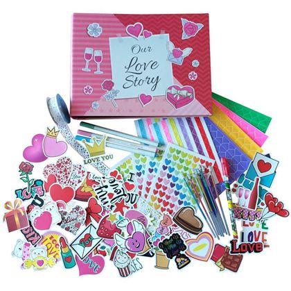 Obrázok z Zážitkový denník/fotoalbum pre páry + kreatívna sada samolepiek