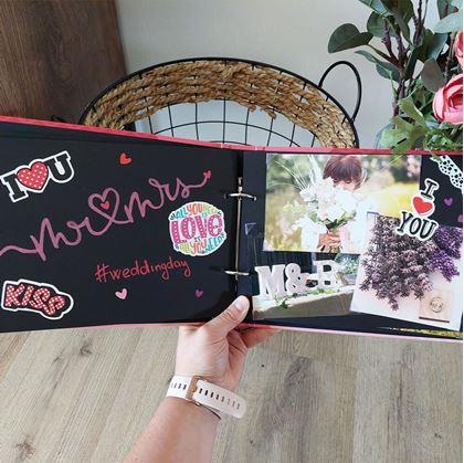 Obrázok z Zážitkový denník/fotoalbum pre páry + kreatívna sada samolepiek