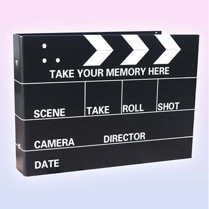Obrázok z Zážitkový denník/fotoalbum filmová klapka + kreatívna sada samolepiek