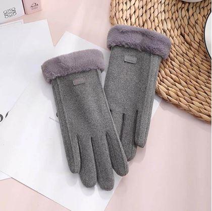 Obrázok z Rukavice s kožúškom  -  šedé