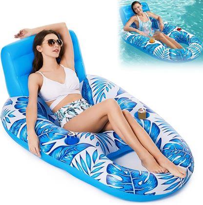 Obrázok z Nafukovacie kreslo do vody s držiakmi na nápoje