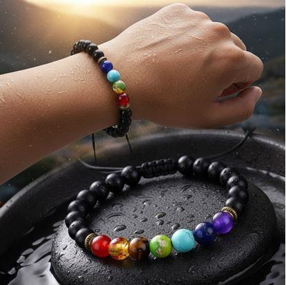 Obrázok Minerálny náramok siedmych čakier