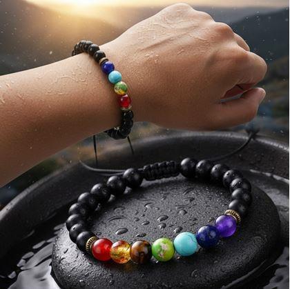 Obrázok z Minerálny náramok siedmych čakier