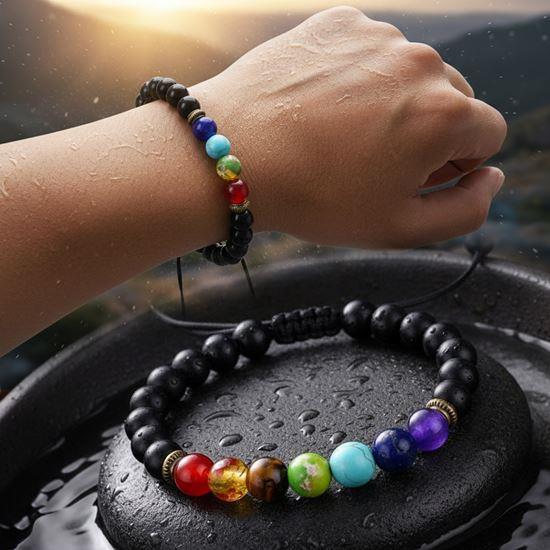 Obrázok z Minerálny náramok siedmych čakier