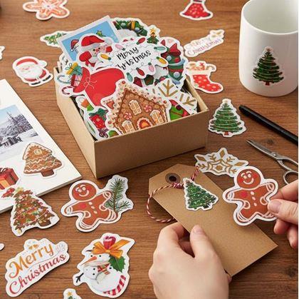 Obrázok z Dekoratívne vianočné samolepky 50 ks