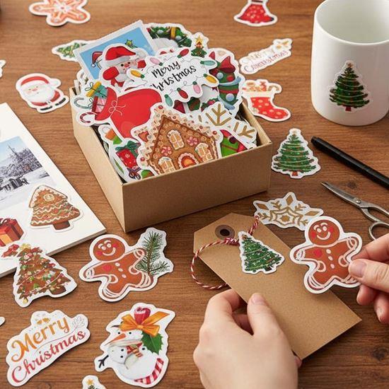 Obrázok z Dekoratívne vianočné samolepky 50 ks