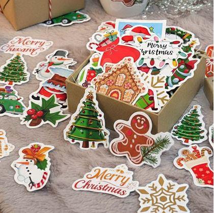 Obrázok z Dekoratívne vianočné samolepky 50 ks