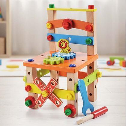 Obrázok z Drevená vzdelávacia stolička