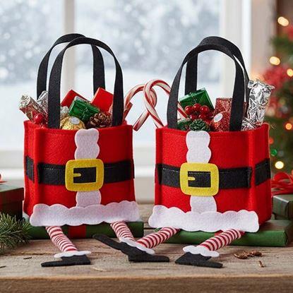 Obrázok Vianočná dekoratívna darčeková taška - Santa