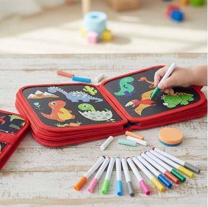 Obrázok z Detská kresliaca knižka s fixkami -  dinosaury