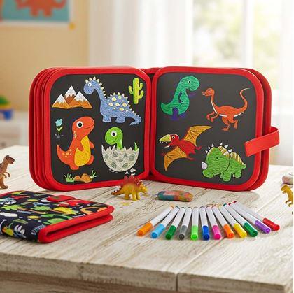 Obrázok z Detská kresliaca knižka s fixkami -  dinosaury