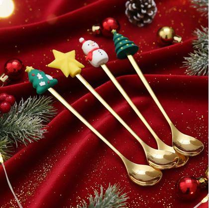Obrázok z Sada vianočných lyžičiek v darčekovej krabičke 4 ks