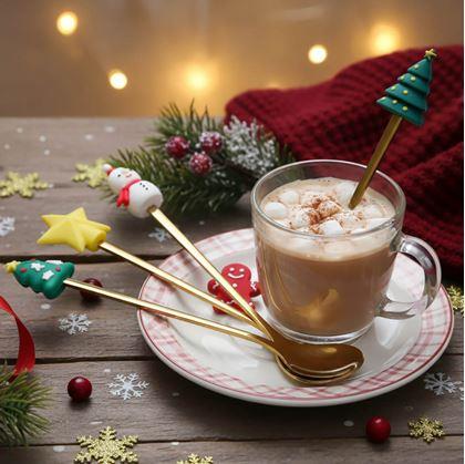 Obrázok z Sada vianočných lyžičiek v darčekovej krabičke 4 ks