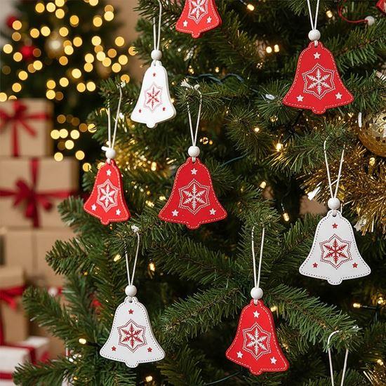 Obrázok z Sada drevených ozdôb 12 ks - zvončeky