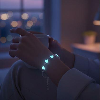 Obrázok z Svietiaci náramok - srdiečka