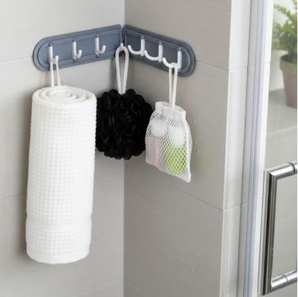 Obrázok z Nalepovací rohový vešiak so 6 háčikmi