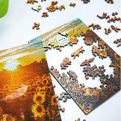 Obrázok z Drevené puzzle s nepravidelnými tvarmi  - polárna žiara