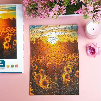 Obrázok z Drevené puzzle s nepravidelnými tvarmi  - polárna žiara